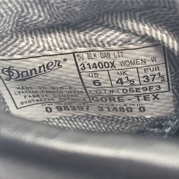 Danner Light 31400X GORE-TEX Women's Black Leather Boots US Size 6 Made in USA - Picture 10 of 10